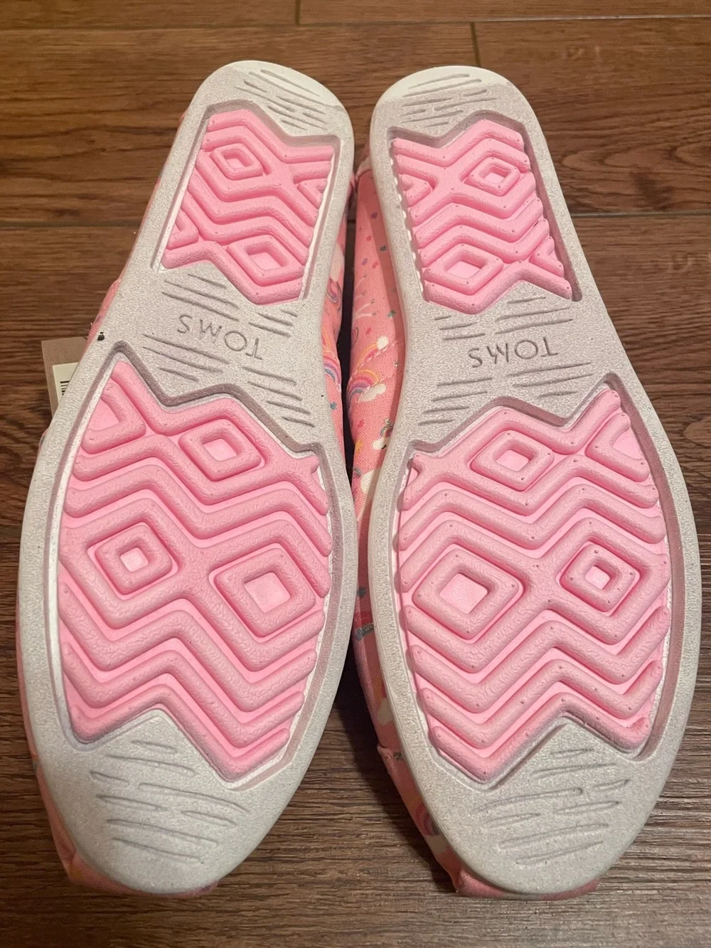 TOMS Alpargata slip-on flat Almond Blossom Pink Whimsical Unicorn NWT